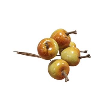 Dekorative æbler grøn – 5 stk